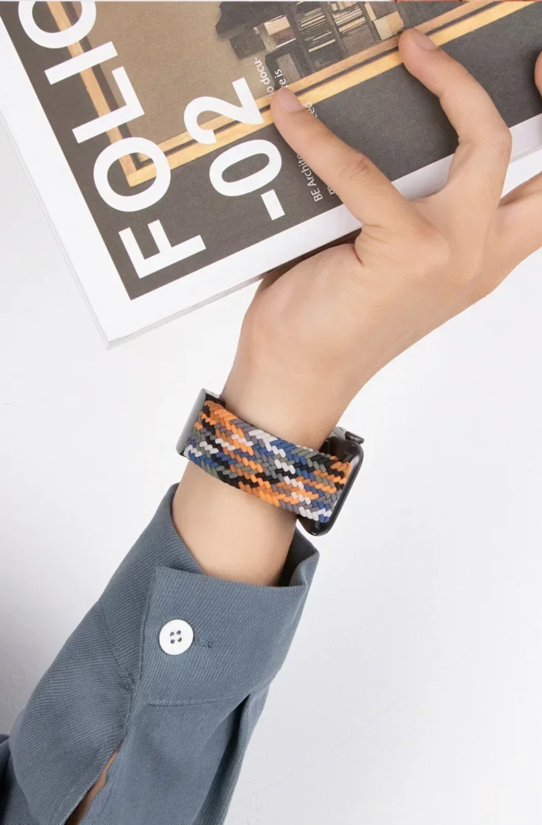 Нейлоновый плетеный ремешок для Fitbit Versa 4/3, регулируемый металлический браслет с магнитной кнопкой, браслет для Fitbit Sense 2, аксессуары для ремешков