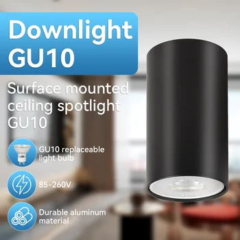 Ceiling lamp GU10 Downlight LED 110V/220V Surface mounted luminaire Interior bedroom living room barber shop home Led spotlight Ceiling lamp GU10 Downlight LED 110V/220V Surface mounted luminaire Interior bedroom living room barber shop home Led spotlight