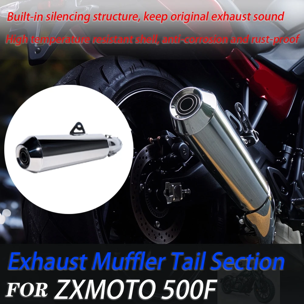 For ZXMOTO 500F Exhaust Muffler Tail Section