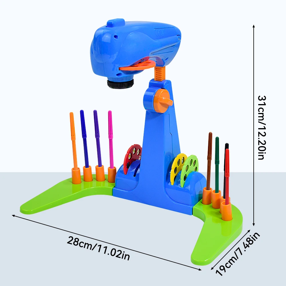 مجموعة رسم الصور للأولاد والبنات، مجموعة فنية وحرف يدوية، بما في ذلك أقلام الرصاص الملونة والأقلام التلوين وكتب التلوين وجهاز عرض الرسم للأطفال