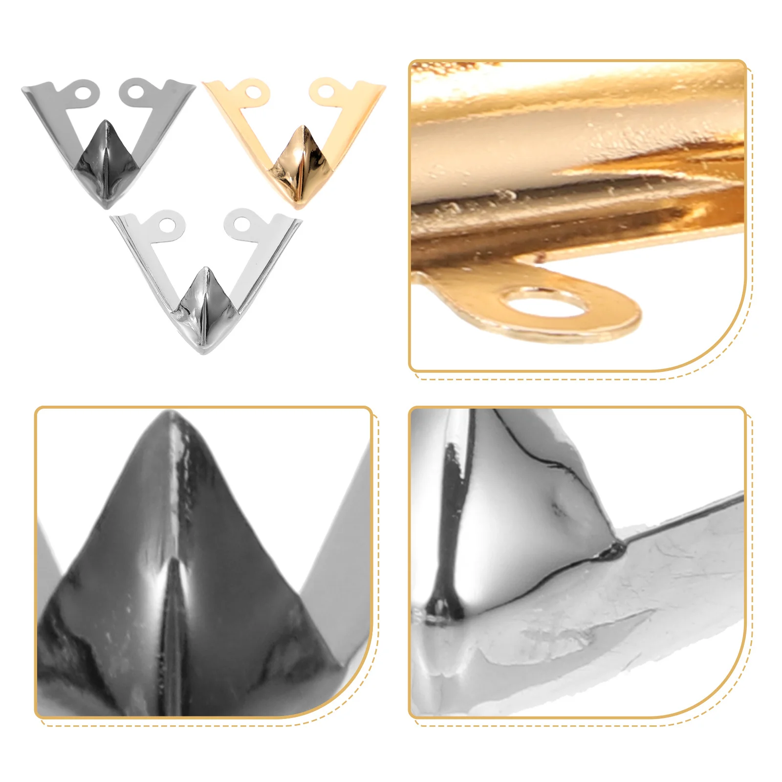 

3Pairs Metal Shoe Toe Caps High Heels Tip Covers Protective Sturdy for Women Pointed Shoes High Heels Toe Caps