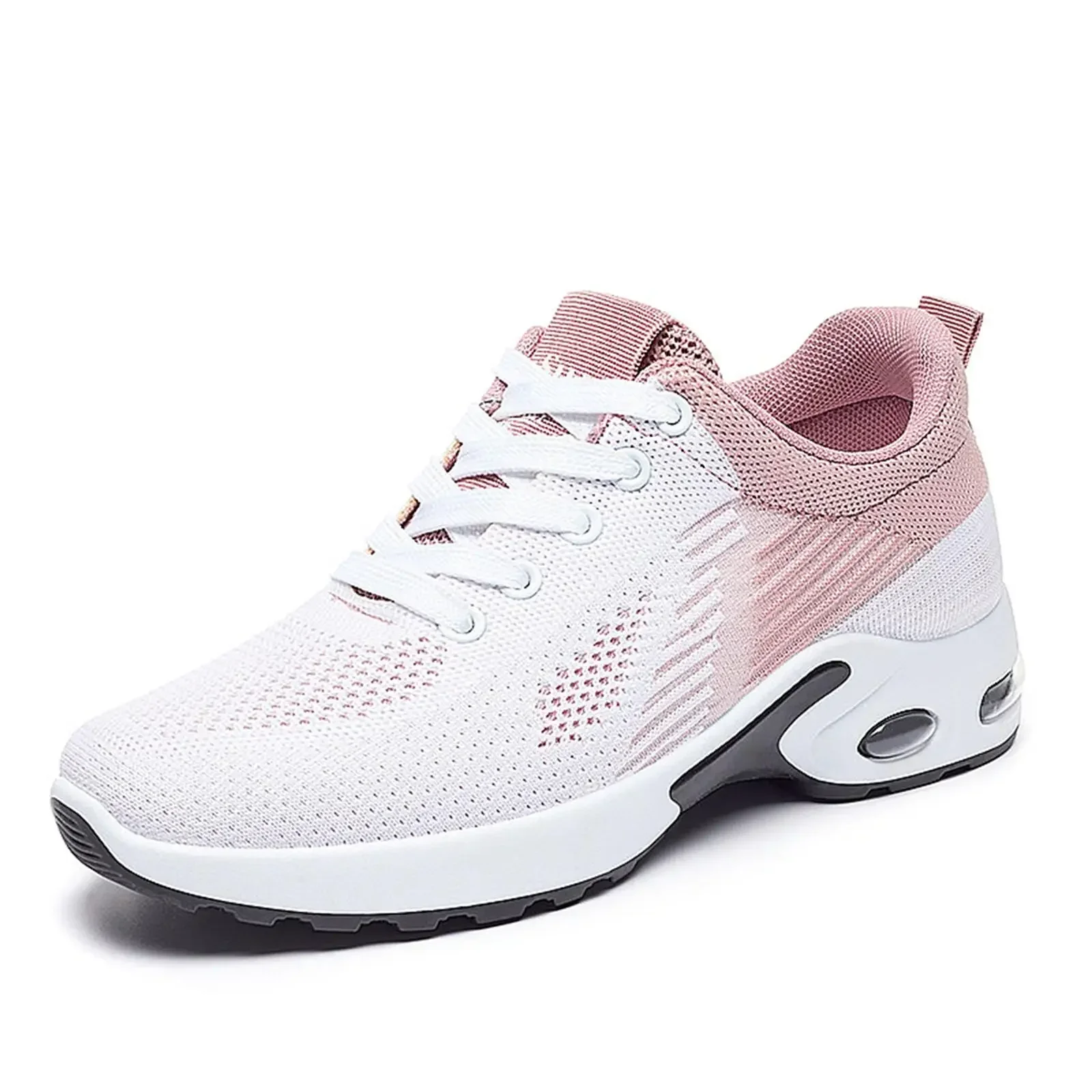 

Women Breathable Air Cushion Running Shoes Lightweight Mesh Lace Up Athletic Sneakers Outdoor Sports Training Footwear