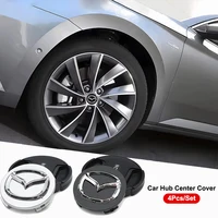 4 Uds 57mm 55mm accesorios tapa central de rueda de coche cubierta de cubo para Mazda 3 6 2 5 CX-5 CX-30 CX-50 CX-90 CX-8 BT-50 CX-80 CX-70 MX-30