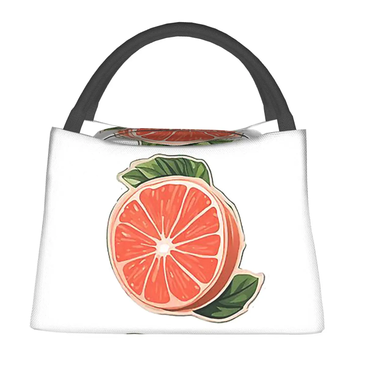 Red Grapefruit Lunch Bags Insulated Bento Box Leakproof Lunch Tote Picnic Bags Cooler Thermal Bag for Woman Children Travel