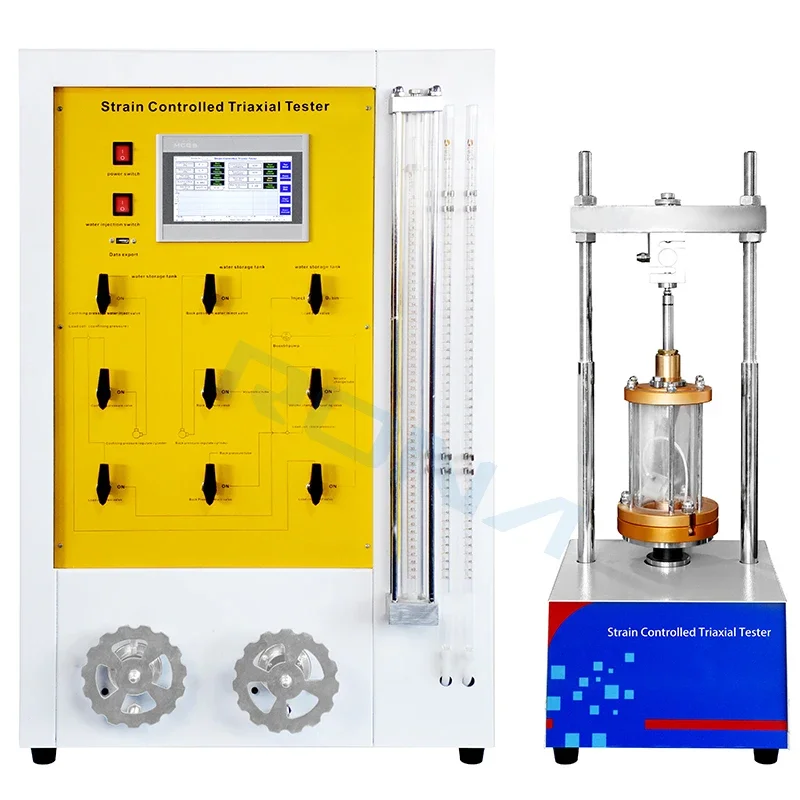 Strain controlled soil triaxial equipment digital display triaxial soil testing machine