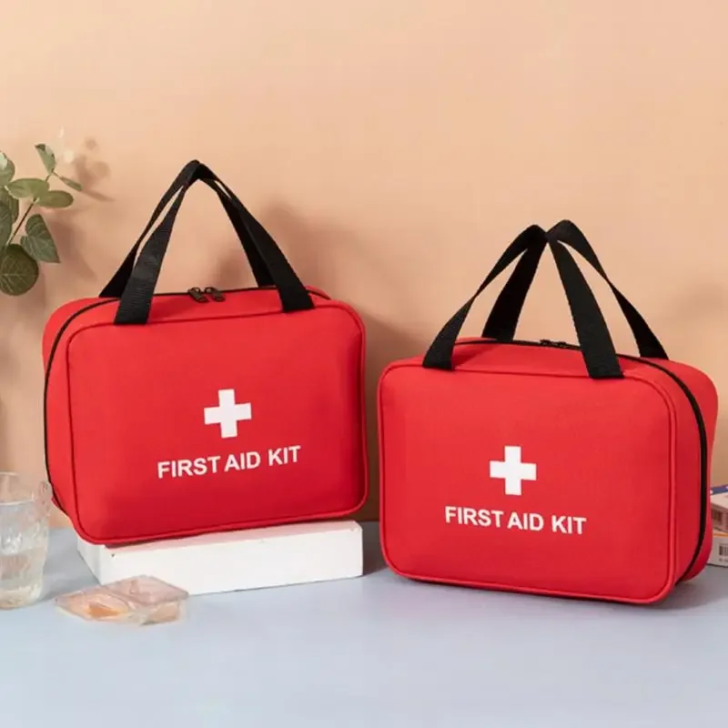 

Portable Medical Storage Pouch - First Aid Kit Bag with Handle for Camping Emergency Home Outdoor Travel Organizer