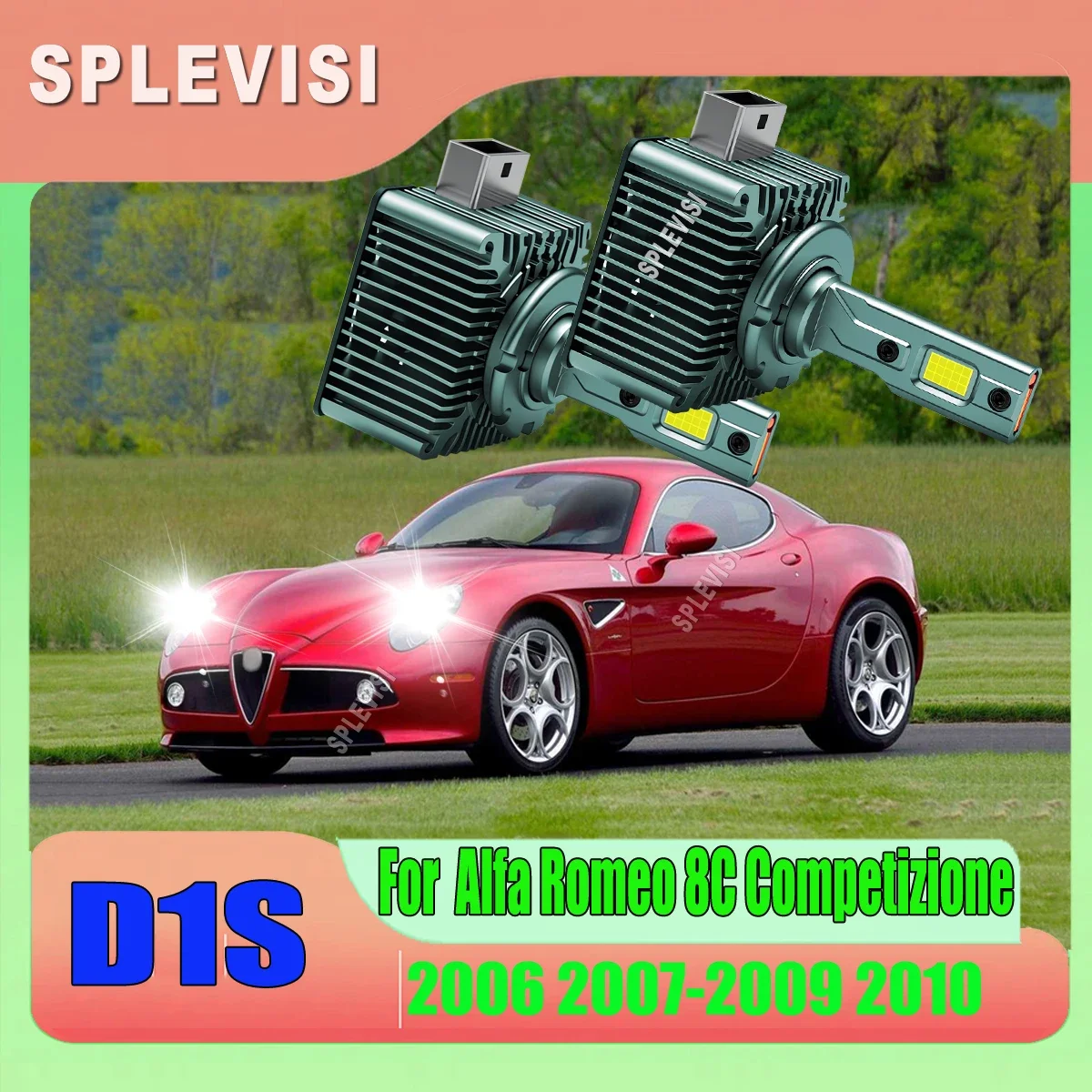 D1S CSP Led Headlight - Performs 500% more brightness than halogen bulbs For Alfa Romeo 8C Competizione 2006 2007 2008 2009 2010