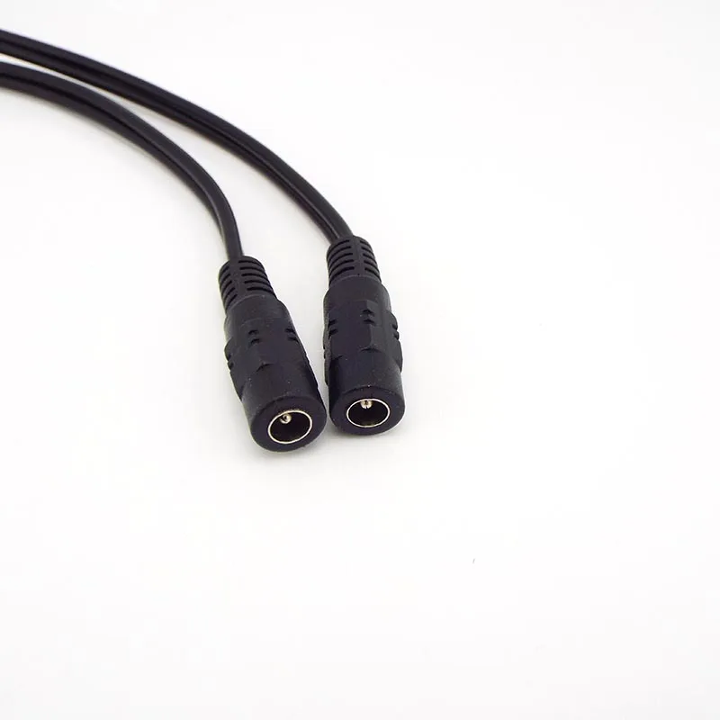 20 szt. 1 DC męski żeński do dwukierunkowy męski rozdzielacz żeński kabel adapter złącza 5,5x2,5mm przedłużacz z wtyczką 1mm do paska światła W1