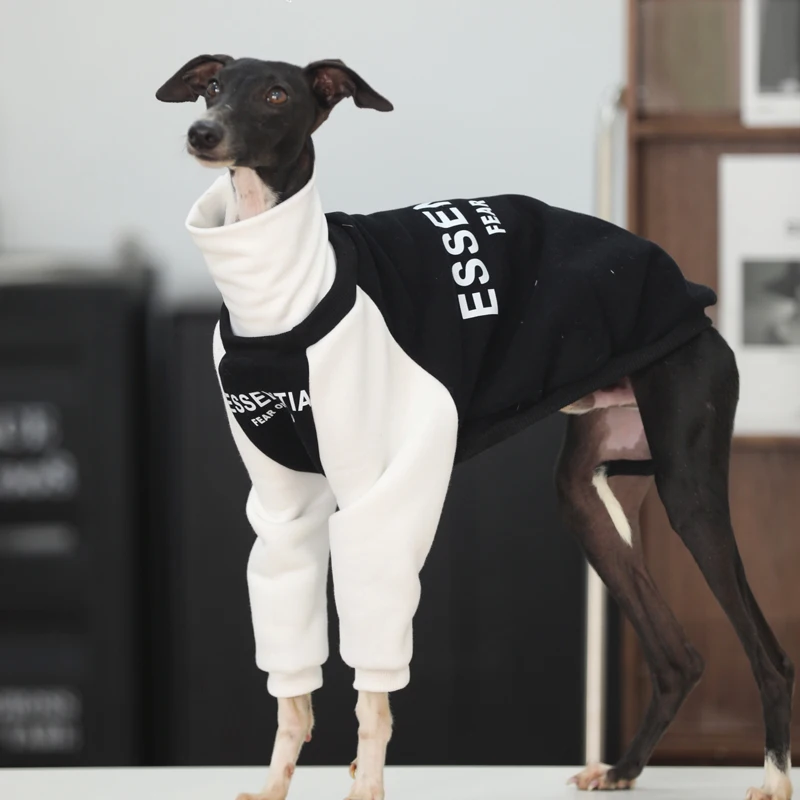 Fashion Turtleneck Dog Clothes Thick Warm Whippet Clothing Handmade Cotton Elastic Italian Greyhound Jumpsuit in Autumn Winter