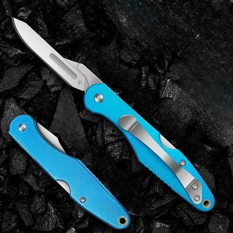 Full Steel Surgical Knife Foldable Fruit Knife Multi-Purpose Pocket Tool Window Breaker Hex Wrench Bottle Opener Rope Knife