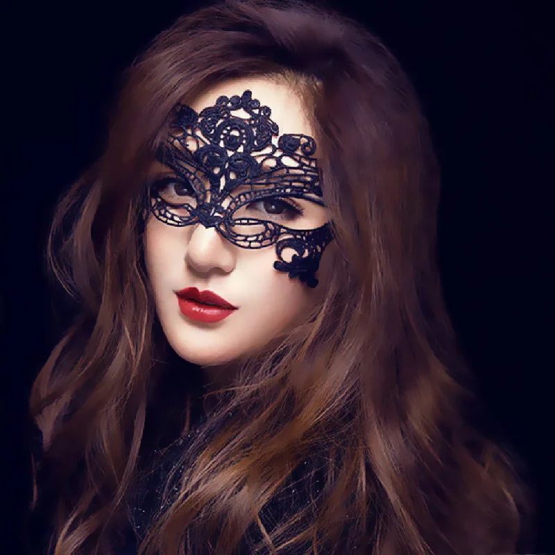 Cosplay Sexy Mask Lstry Black Lace Mask Halloween Party Lace Eye Mask Sexy Lady Cutout For Masquerade Party Fancy Dress Costume