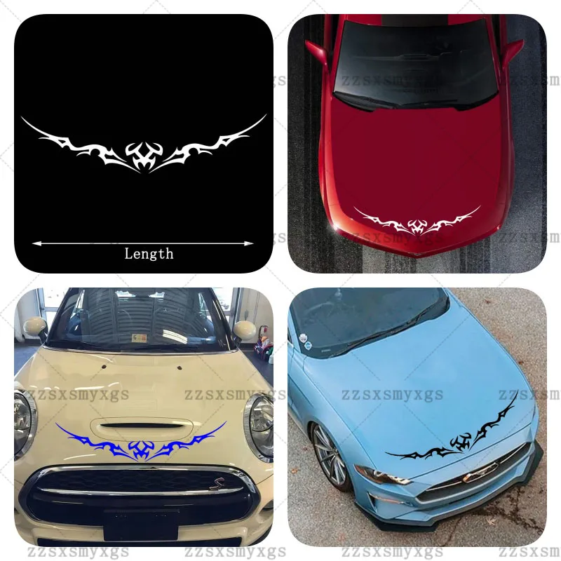 Universal car Stickers engine hood modify decal Powerful and minimalist totem the sports Design Vinyl Decal Car Accessories