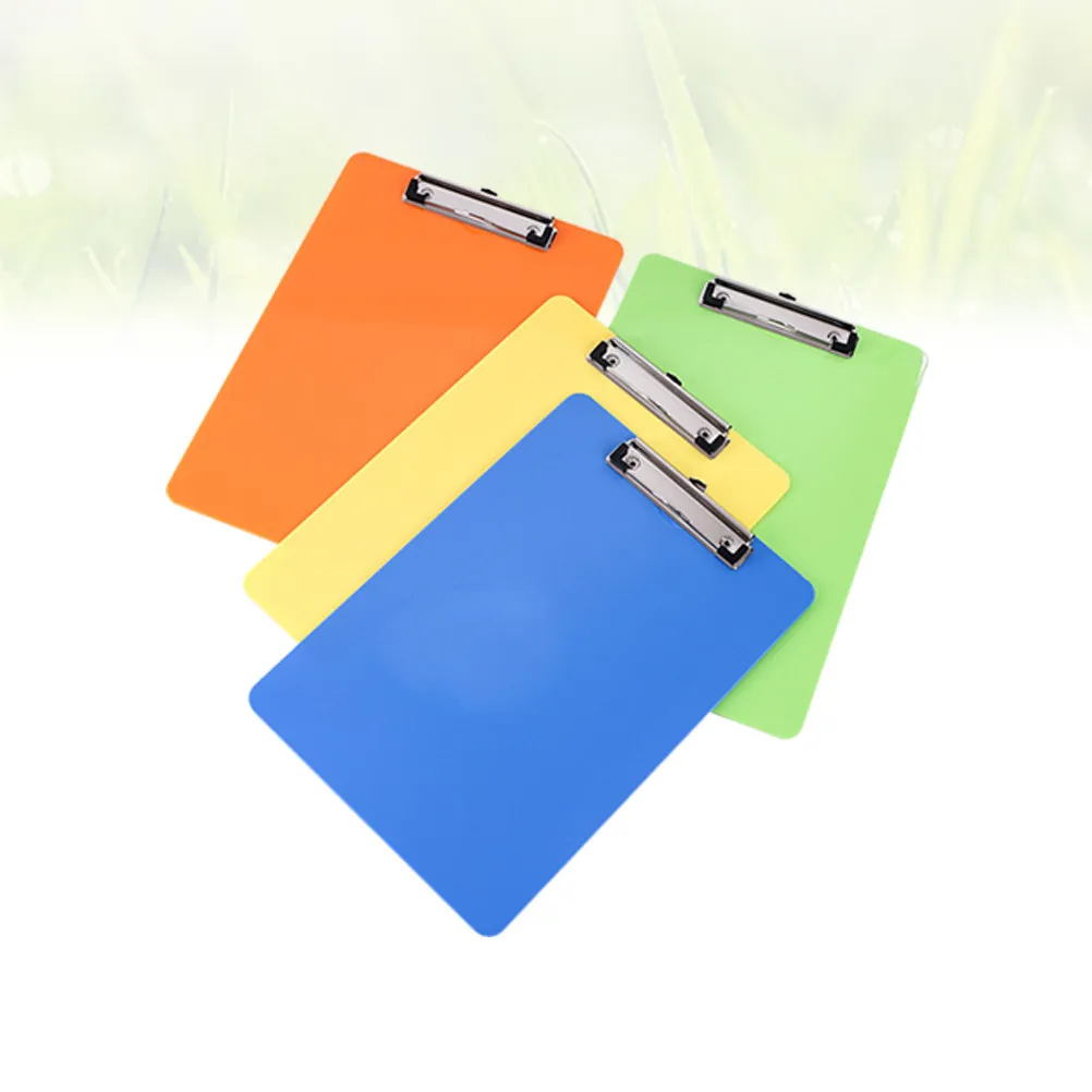 

Набор из 4 пластиковых планшетов-клипбордов формата А4: легкие, прочные, портативные доски для офиса, школы, больницы, студентов и учителей