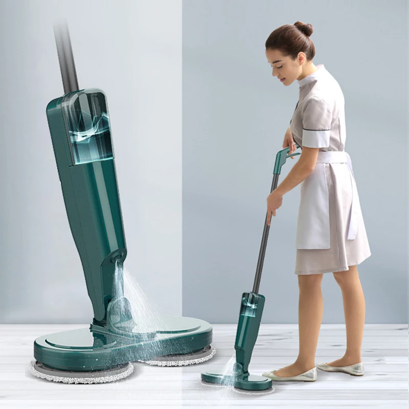 Wireless Electric Spin Mop Cleaner Automatic 2 in 1 Wet & Dry Home Cleaner Car Glass Ceiling Door Windows Floor Scrubber Machine