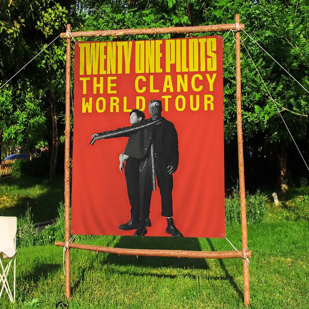 الفرقة T-Twenty O-One P-Pilots لتقوم بها بنفسك العلم للأسرة مجموعة صور غرفة المعيشة المنزل النوم ديكور جدار ديكور فني راية #4