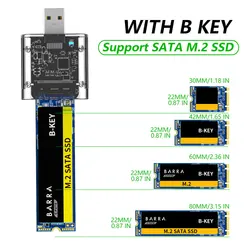 M2 obudowa na SSD M.2 do 3.0 USB Gen 1 5Gbps szybki obudowa SSD dla SATA M.2 dla NGFF SSD 2242 2260 2280 Adapter do kart