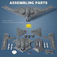 1/200 Scale B-2 Spirit Military Aircraft Toy Quick Build Model Plastic Building Airplane Model Kit Gift for Adults and Kids