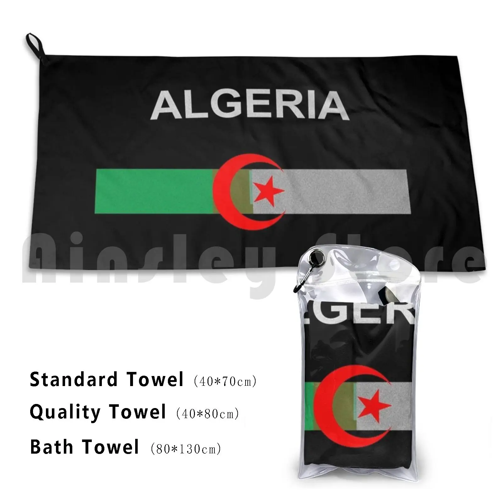Algerian Flag Algeria Bath Towel Beach Cushion Algerie AlgéRie Algeria Algerian AlgéRien AlgéRienne Dzair Dzayer