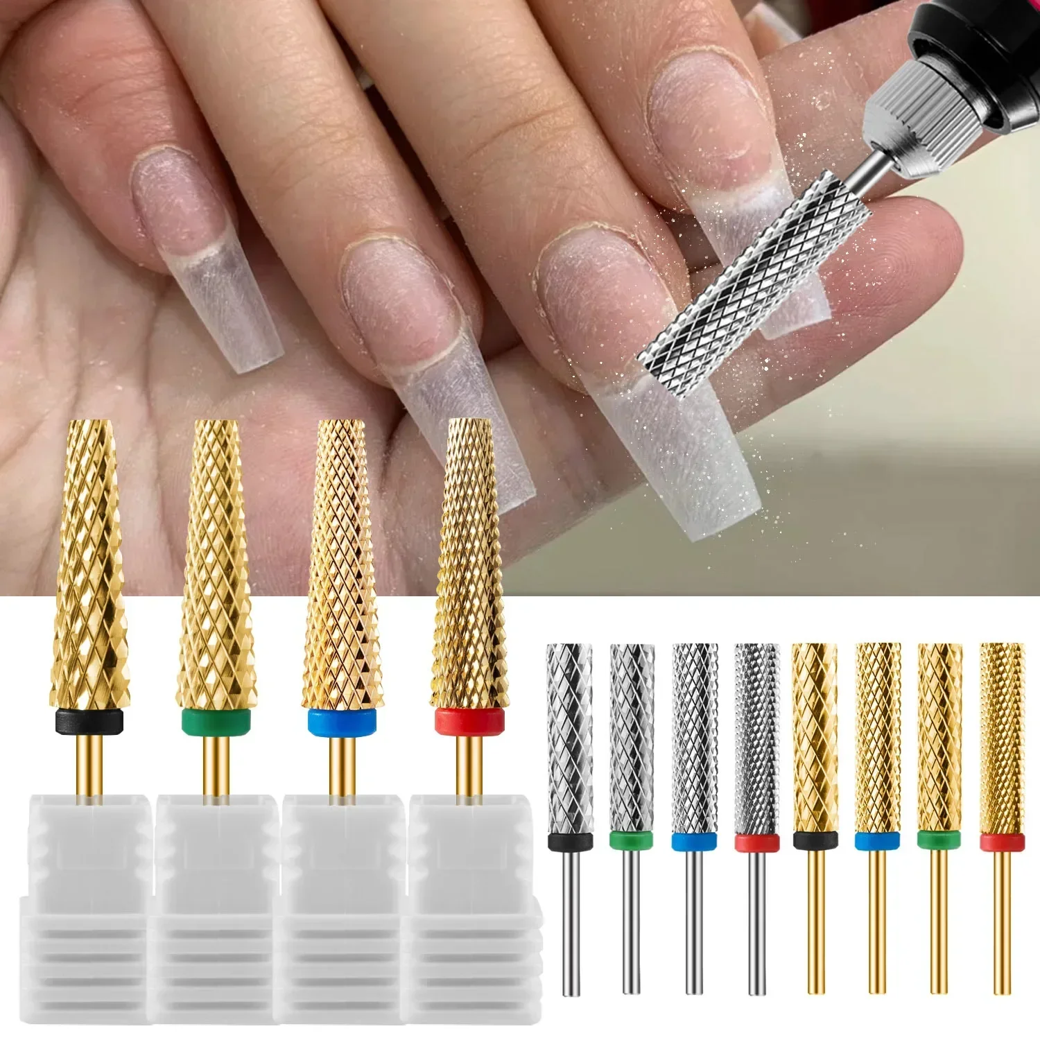 

Wholesale Super Long Flute Series 5 In1 Carbides Nail Drill Bit Manicures Rotarys Electrics Nail Drill Bits Set Customizeds Logo