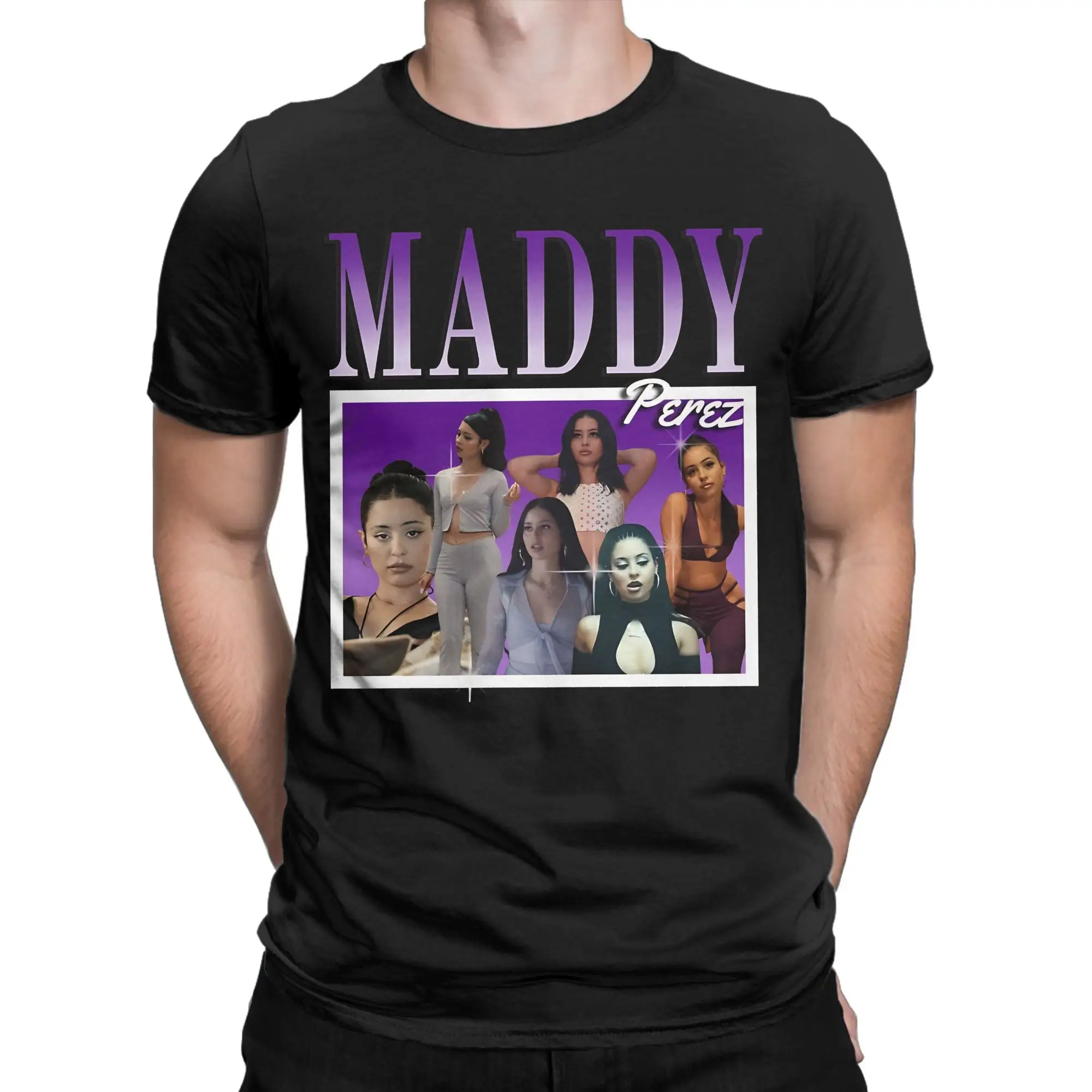 T-shirt Vintage Maddy Perez pour hommes, vêtements en coton Euphorias, T-Shirt Vintage à manches courtes, col rond, imprimé fantaisie