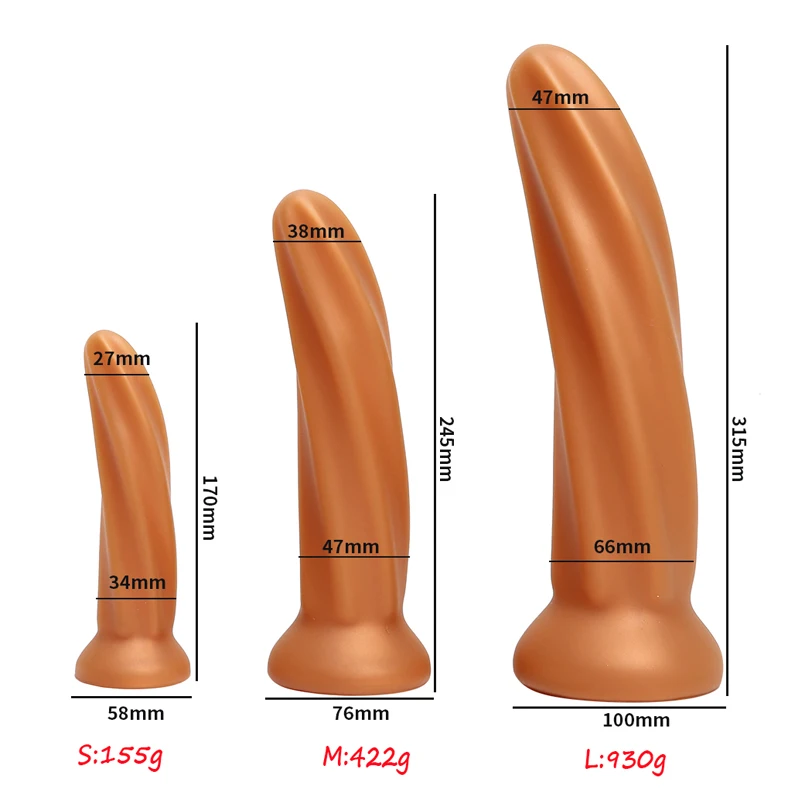 Factory Sales Golden Huge Deep Dildo Anal Plug Big Buttplug Dilatador Anal Dildo Sex Toys For Men Dick Monster Dildos For Women