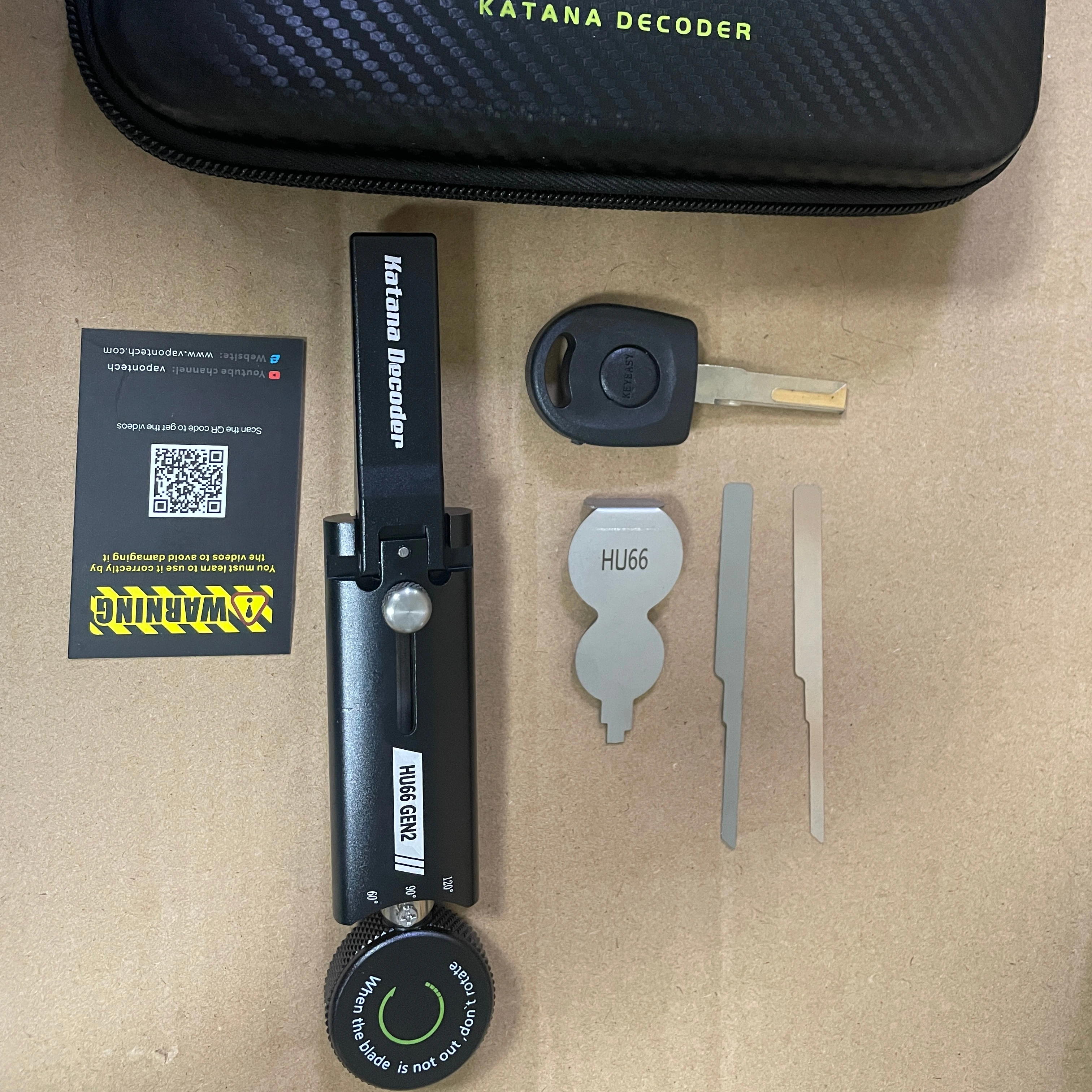 

Katana Decoder HU66 Gen2 Auto Pick and Decoder Lockpick Tool Locksmith Tool