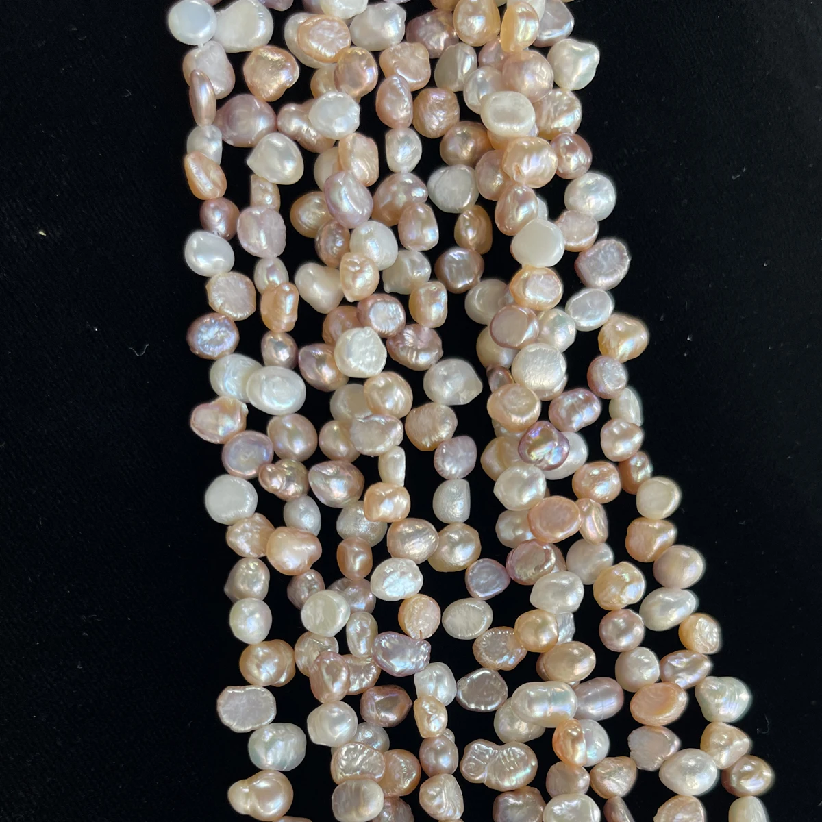 Colored Baroque Pearl Natural Freshwater Pearl 3*7 Hole For Jewelry Making DIY Bracelet Earrings Necklace Accessory