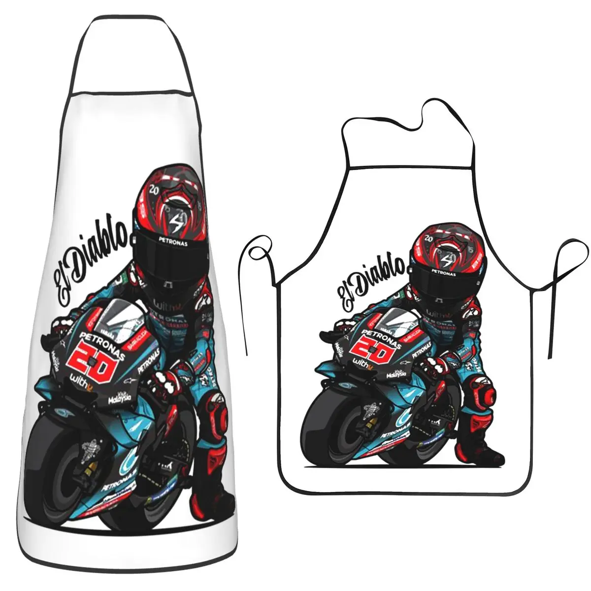 Fabio Quartararo French Motorcycle Racer Apron Chef Baking Tablier Sleeveless Bib Kitchen Cleaning Pinafore For Unisex Painting