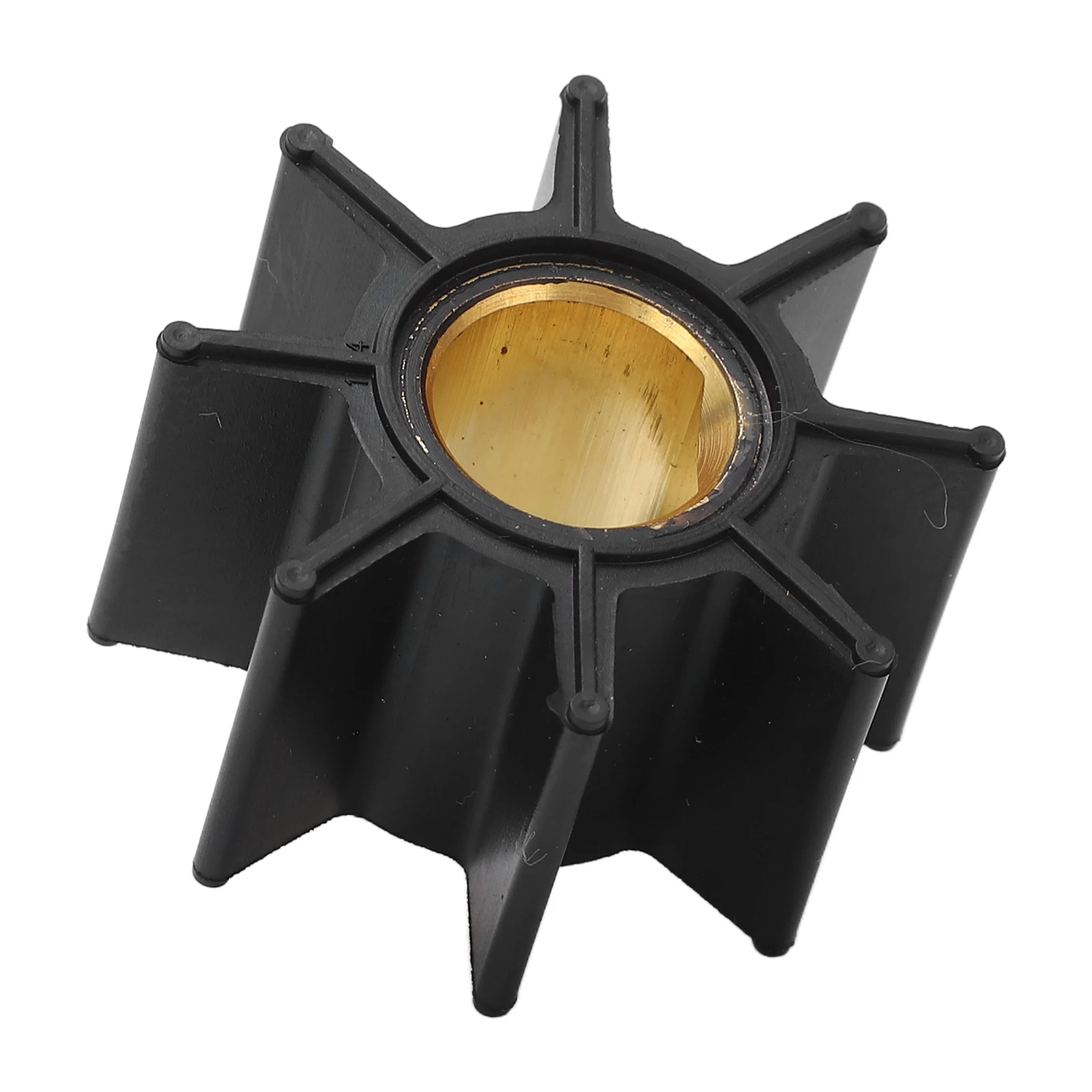 Water Pump Impeller 18‑3245 8 Blades Neoprene Rubber for 5‑10hp Outboard Motor Copper Hub OEM Replacement Impeller