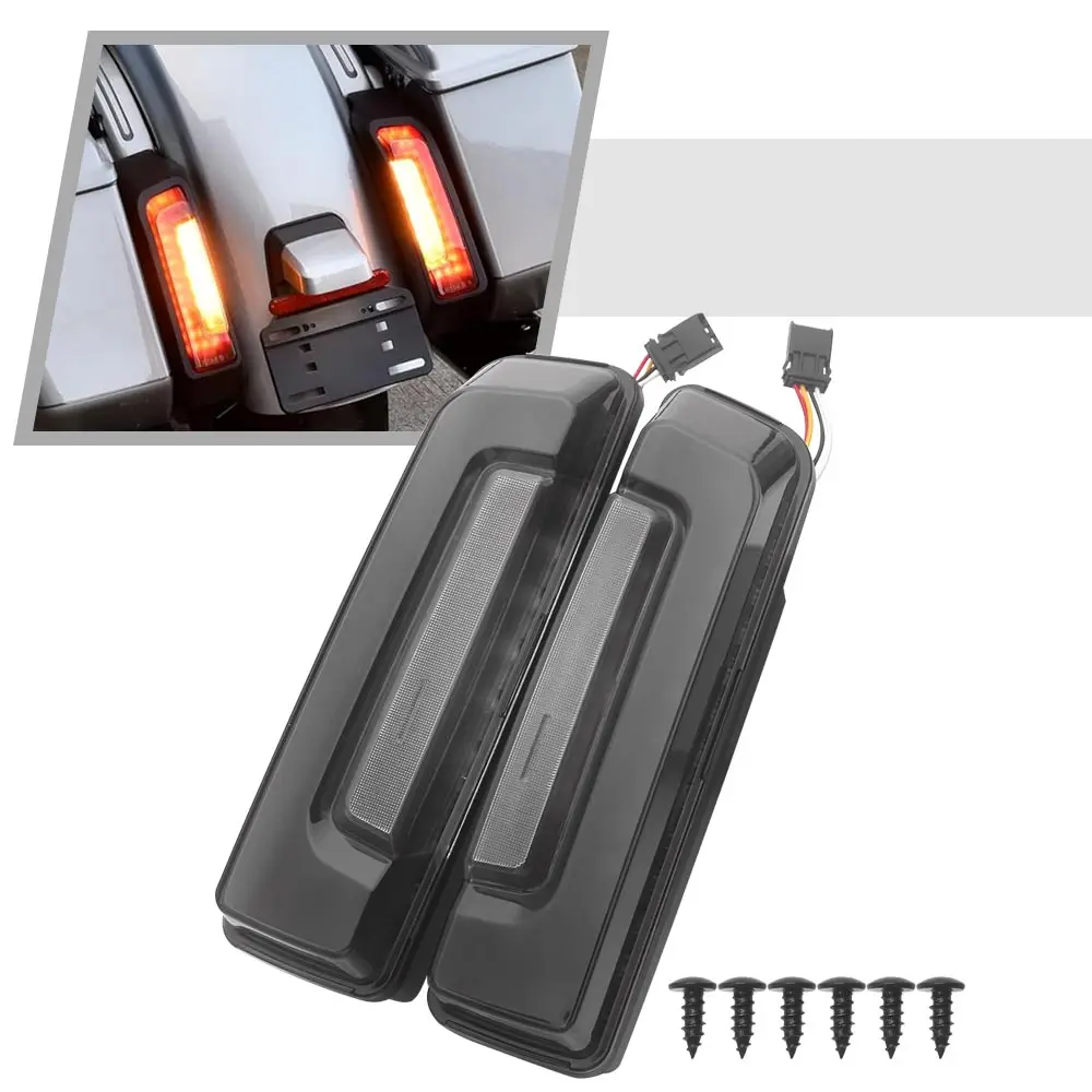

Rear Saddlebag Tail Light ABS Plastic 1Pair Accessory Fits For Harley Touring Street Glide CVO ST FLHXSTSE 2026