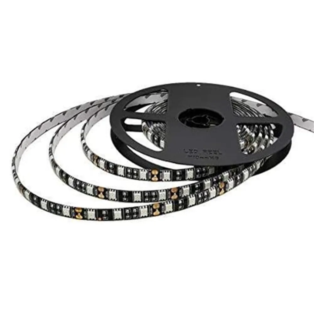 LED Strip 5050 IP30/ IP65 Waterproof Red Green Blue Cool white Warm white RGB DC12V Black PCB 60LED/m 5m/lot Flexible LED Light