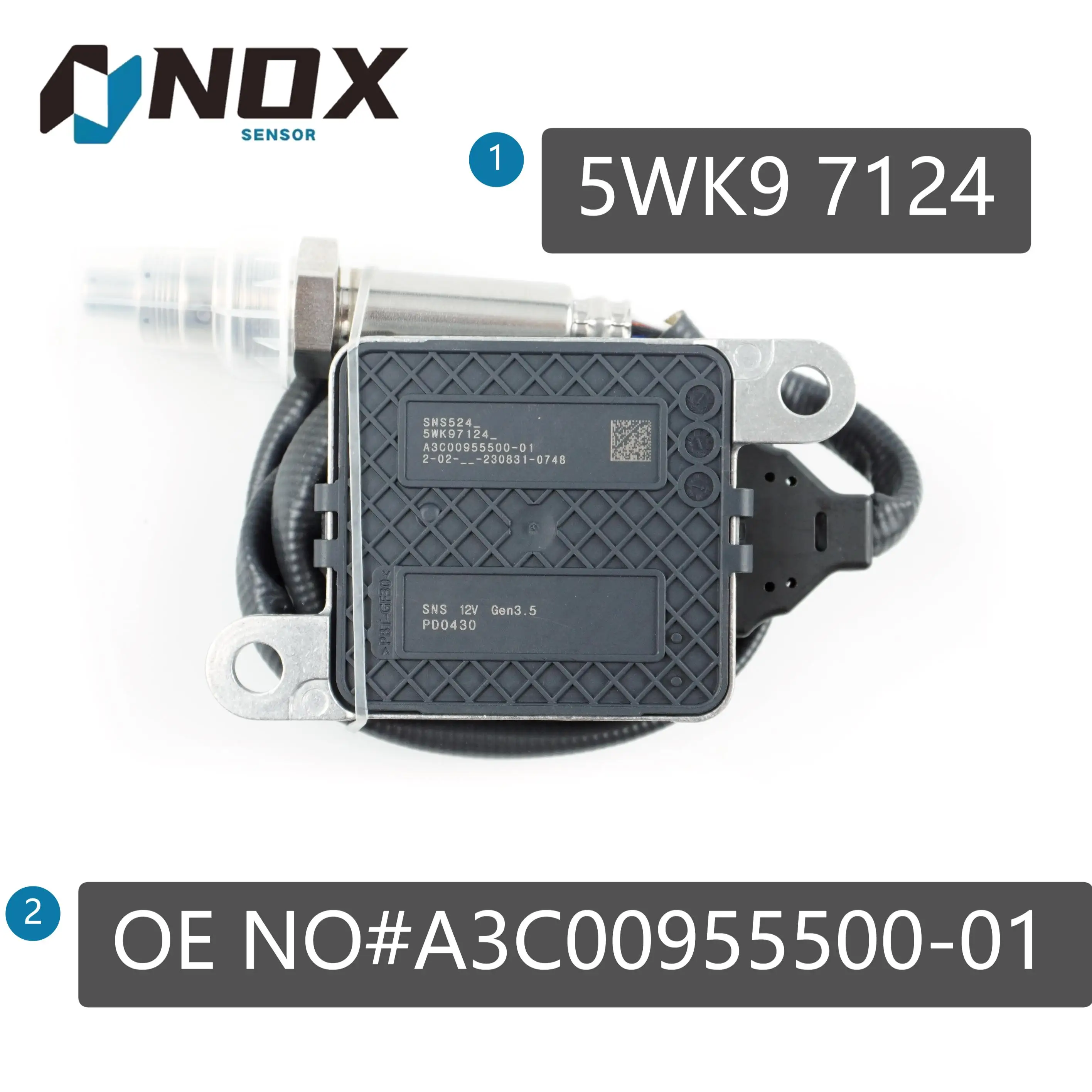 

12V Flat 5 needles 5WK97124 A3C00955500-01 nitrogen oxygen sensor for Great Wall Motor