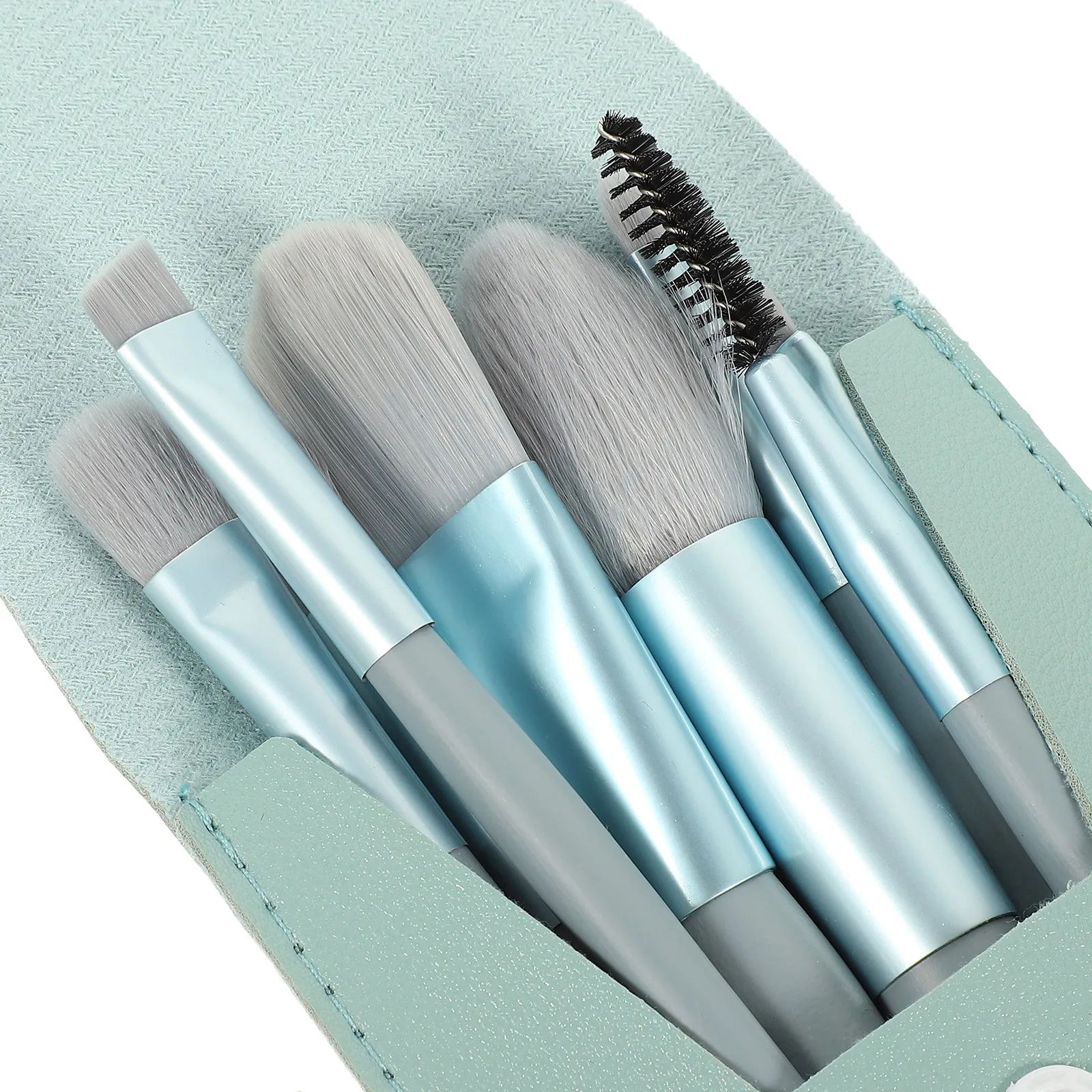 1 Juego de brochas de maquillaje profesionales, herramientas cosméticas duraderas, polvo facial portátil, colorete, sombra de ojos, herramientas de belleza, maquillaje de viaje