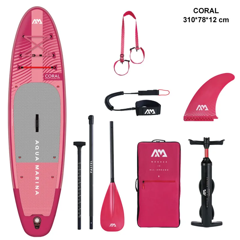 

AQUA MARINA 2023 CORAL FEMALE SUP 310*78*12cm lady inflatable surfboard stand up paddle board surf water sport boat dinghy raft