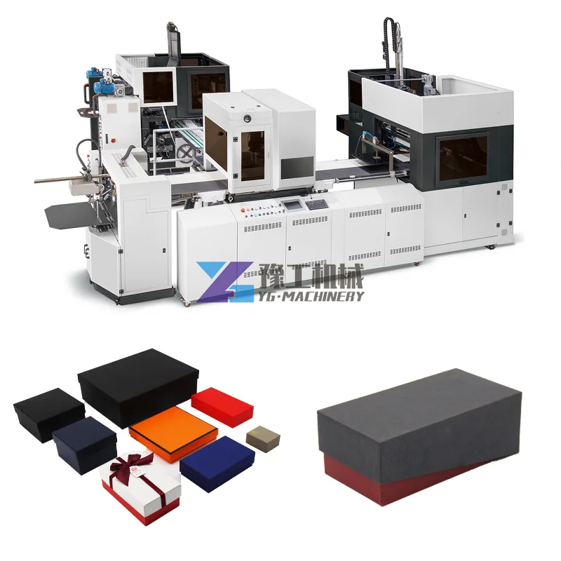 YUGONG Cardboard Box Machine Semi Automatic Rigid Cardboard Box Making Machine for Making Box Cardboard