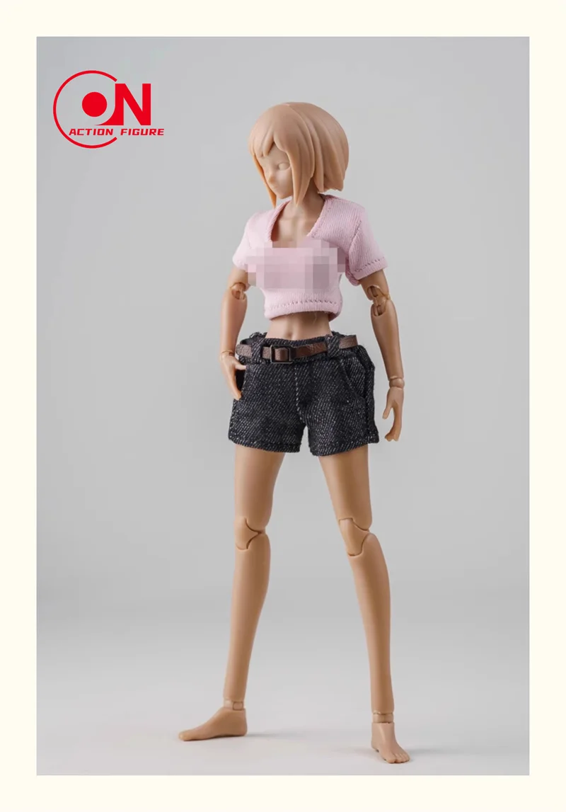 女性用タイトデニムショーツ,スケール1:12,6インチ,ロマンキー兵士の服,アクションフィギュア,ボディドール,在庫あり