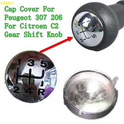 For Peugeot 307 206 Citroen C2 Elysee Sega Gear Shift Knob Cap Cover 5 Speed Shifter Cover MT