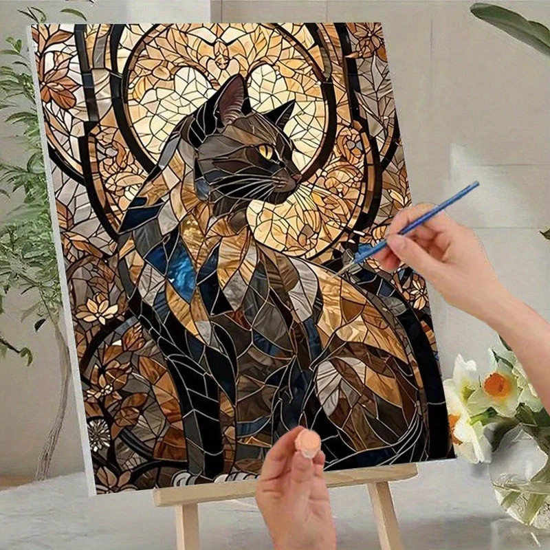 [Professional Art Use] 1pc Beginner-Friendly Adult Digital Painting Kit - Includes Acrylic Paints, Canvas, 3pcs Brushes, And Ins