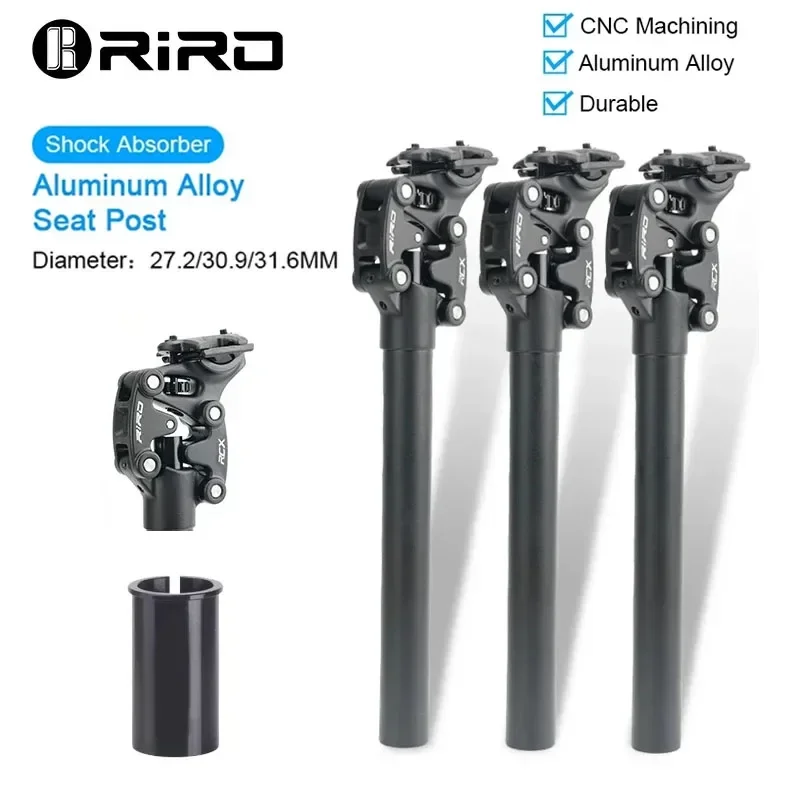 

RIRO RCX SP-S4 Bicycle Shock Absorber 50MM Travel Seatpost 350mm*27.2mm/28.6/30.0/30.4/30.9/31.6/33.9mm Mountain Bike Seat Tube