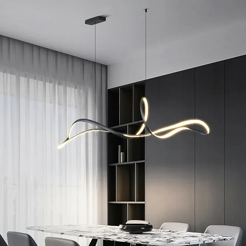 Modern Minimalist Led Pendant Lights Stylish for Dining Living Room Kitchen Table Chandelier Home Decor Hanging Lighting Fixture