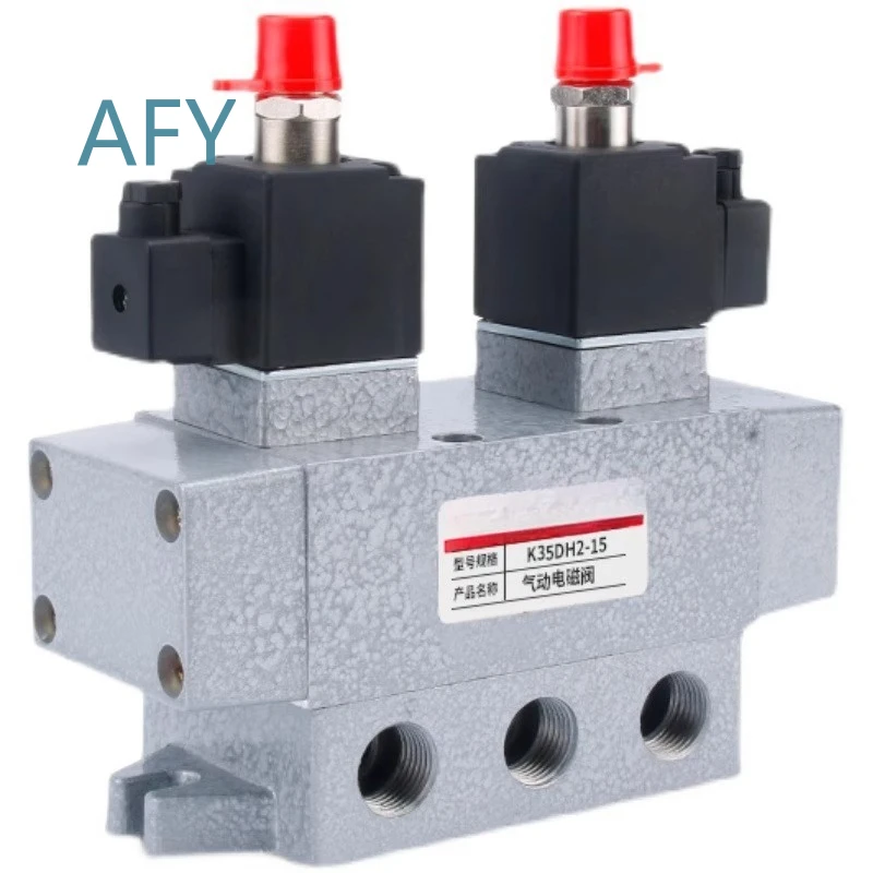 3 Position 5 Way Pneumatic Solenoid Valve for K35 D2H 6 10 15 20 Control Directional Flow Automation Industrial Actuator Air