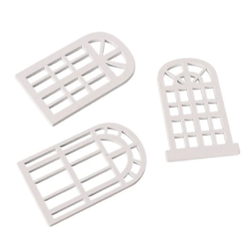 1 pièces 1:12 maison de poupée Mini cadre de fenêtre en bois modèle maison de poupée meubles décoration maison de poupées Micro scène accessoires de Construction