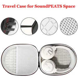 Newest Hard EVA Travel Carrying Bag Storage Case Cover for SoundPEATS Space Wireless Bluetooth Noise Cancelling Headphones