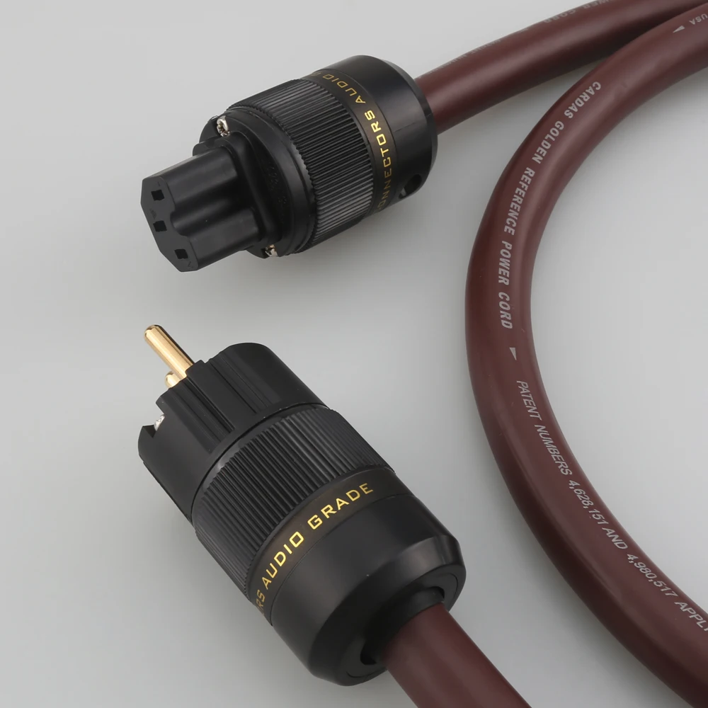 CARDAS 5C Golden Reference HiFi audio power cable with Gold Plated US/EU Schuko Version Power