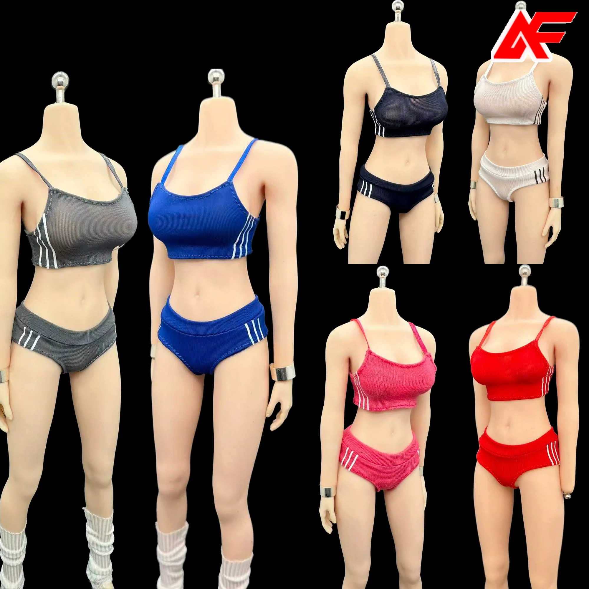 CJG-070 1/6 Sport Weste Shorts Leibchen Unterwäsche Dreieck Hosen Kleidung Set Modell Fit 12'' AT203 PH Weibliche Action Figur körper