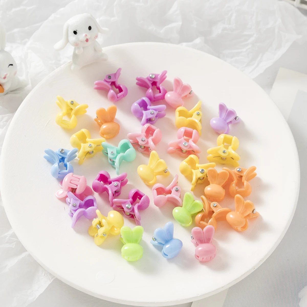 30pcs Fashion New Multi-color Cute Children\'s Hair Clips Small Plate Hair Braided Hair Broken Hair Bangs Clip