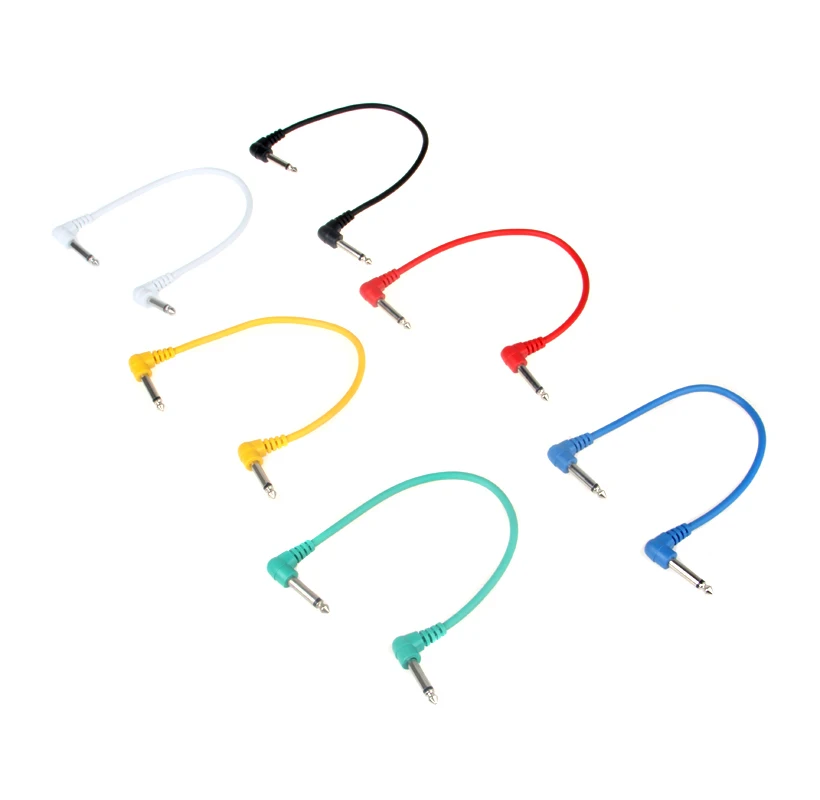 Guitar Effect Six-color Connecting Cable Set Colored Guitar Jumper Tilted for Guitar Effect Pedal