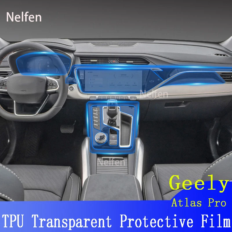 

For Geely Atlas Pro 2022 Car Accessories Interior Center Console Transparent TPU Protective Anti-scratch Repair Film