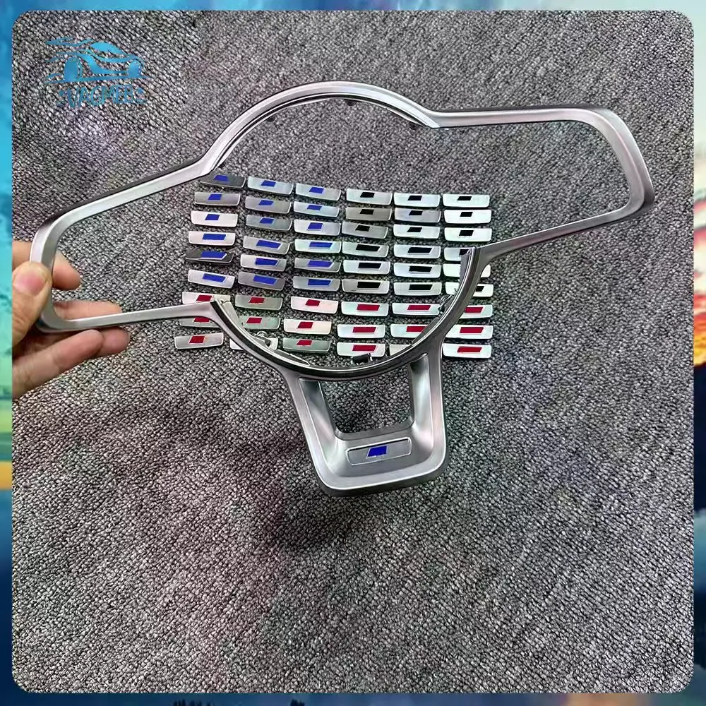 

YDFXPAJKDGYSWLOGO для Volkswagen Golf MK7 GTI рулевое колесо серебристая рамка R логотип аксессуары для рулевого колеса