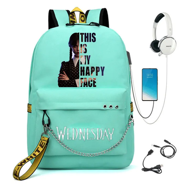 Wednesday Addams Backpack Children Anime School Bags Boy Girl Mochila Kids Cartoon Primary Bookbag Teens Laptop Backpack